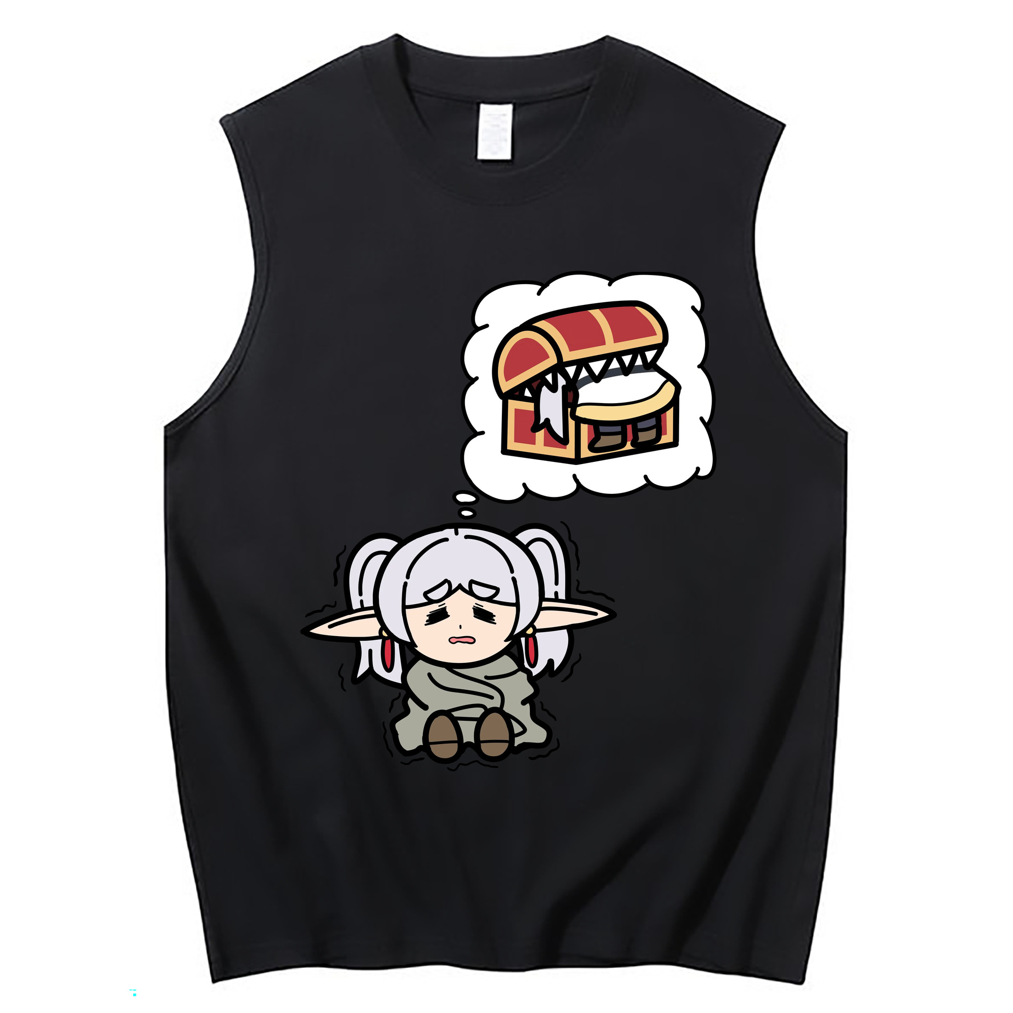 （画像用） 葬送のフリーレン Frieren コットン100％タンクトップ（フロントプリント）