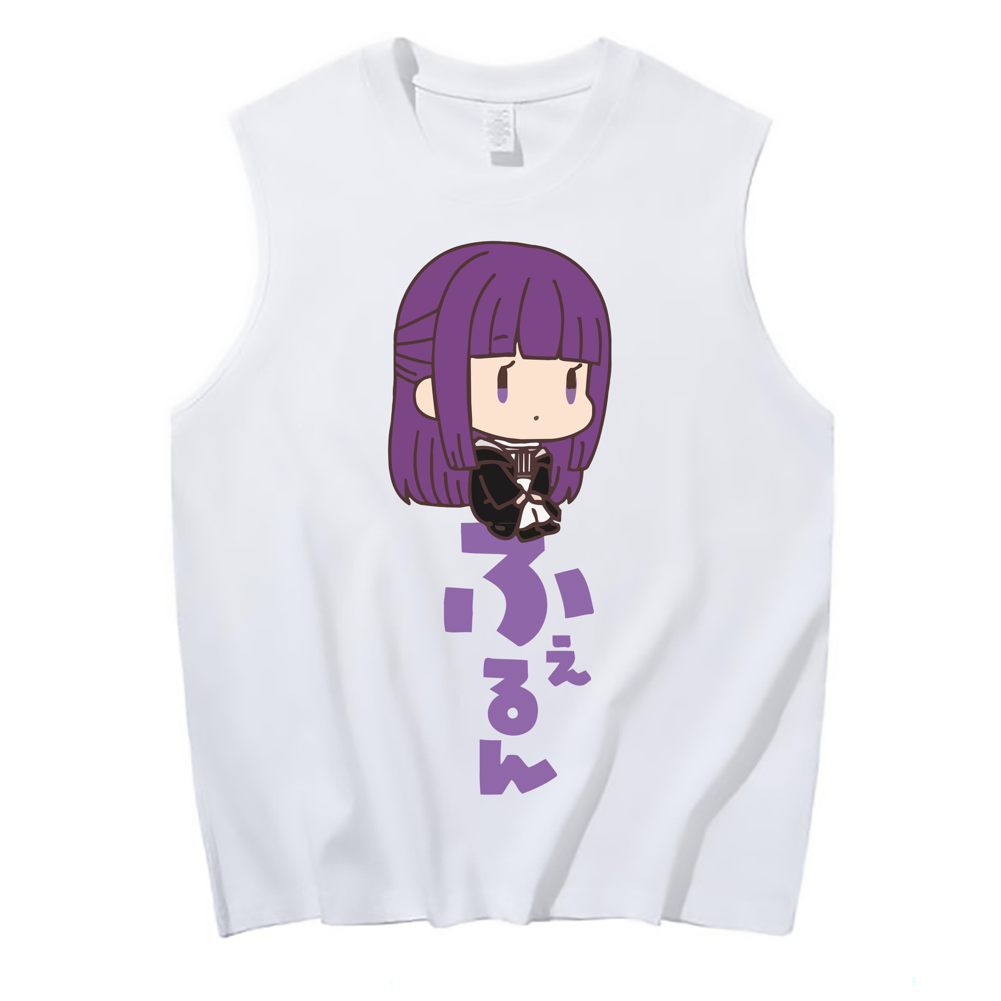 （画像用） 葬送のフリーレン Frieren コットン100％タンクトップ（フロントプリント）