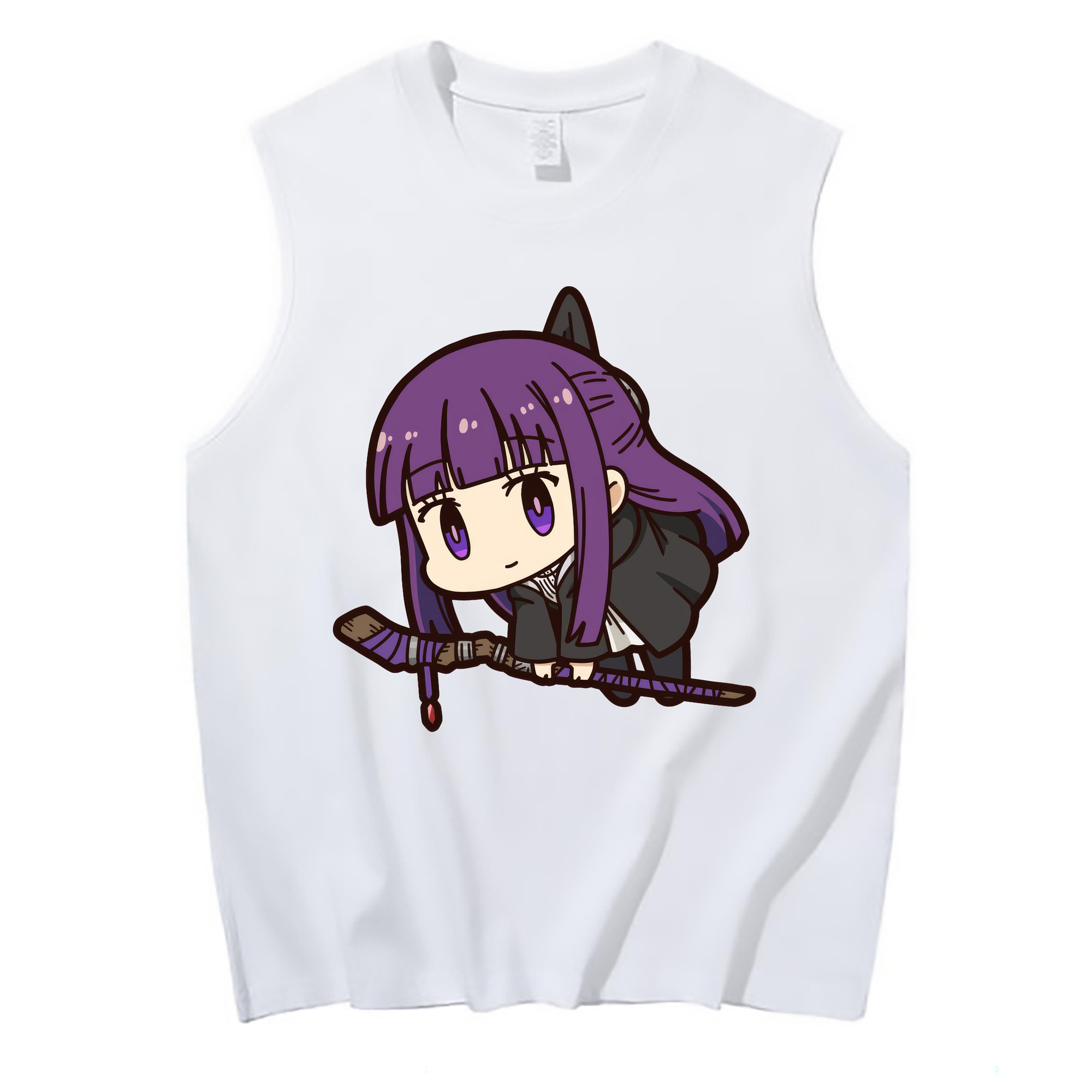 （画像用） 葬送のフリーレン Frieren コットン100％タンクトップ（フロントプリント）