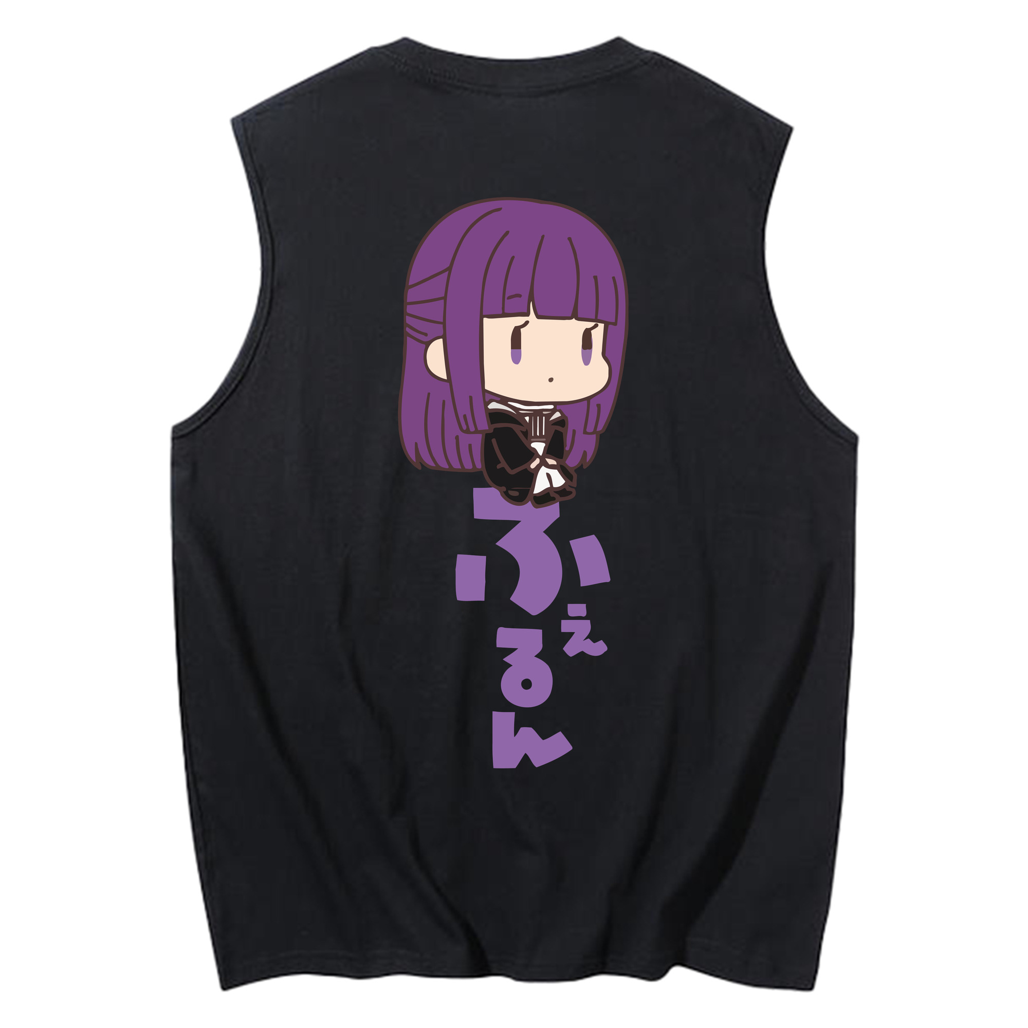 （画像用） 葬送のフリーレン Frieren コットン100％タンクトップ（背面プリント）