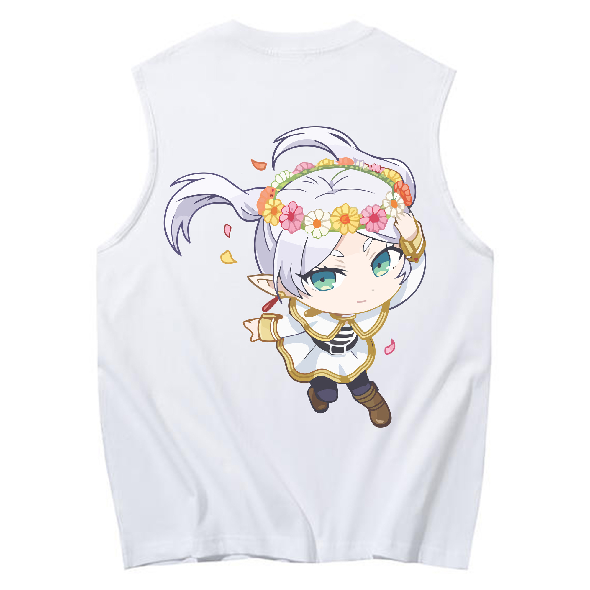 （画像用） 葬送のフリーレン Frieren コットン100％タンクトップ（背面プリント）