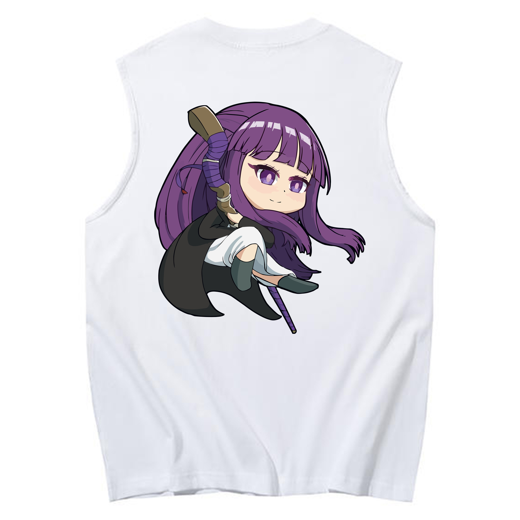 （画像用） 葬送のフリーレン Frieren コットン100％タンクトップ（背面プリント）