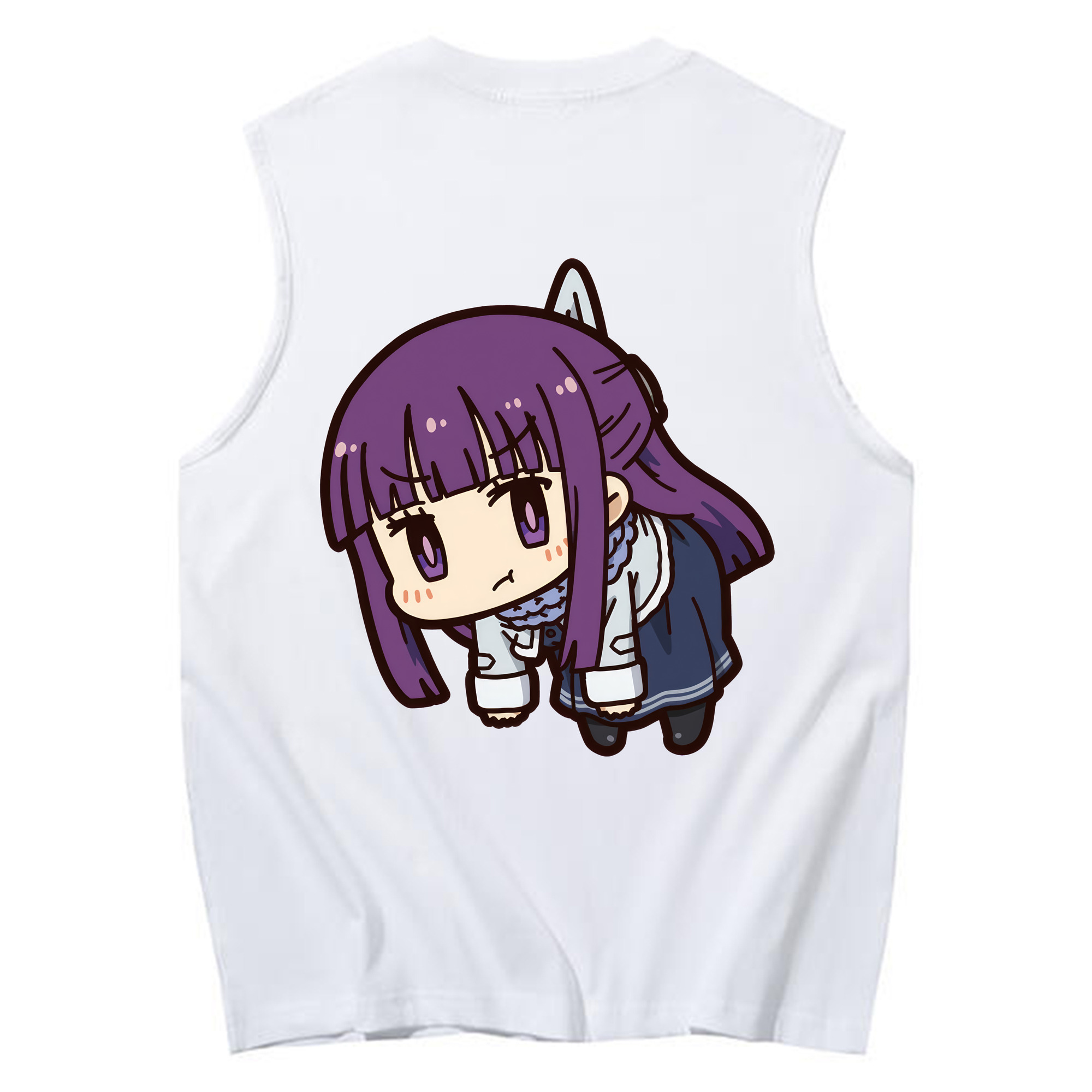 （画像用） 葬送のフリーレン Frieren コットン100％タンクトップ（背面プリント）